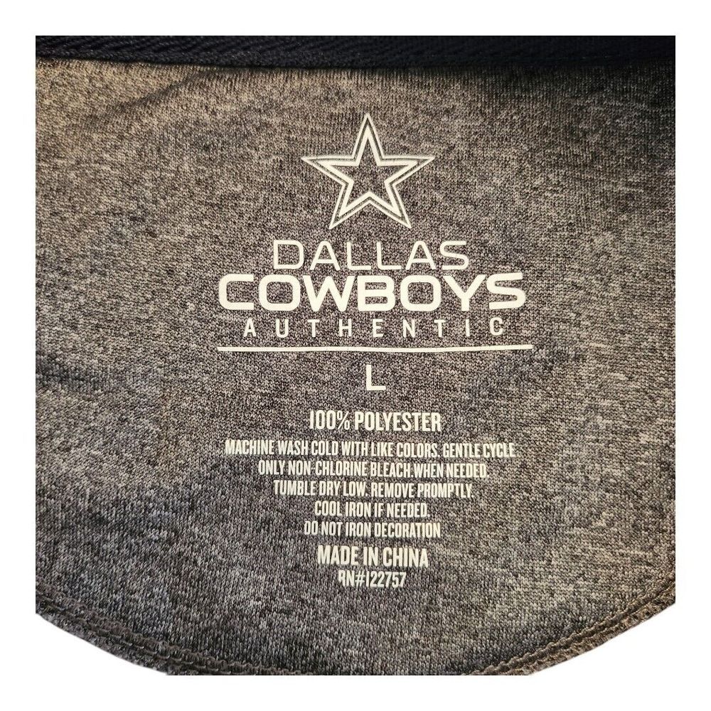 Dallas Cowboys NFL Men's Quarter-Zip Logo Jacket, Size Large EUC Star Heathered - Picture 3 of 9